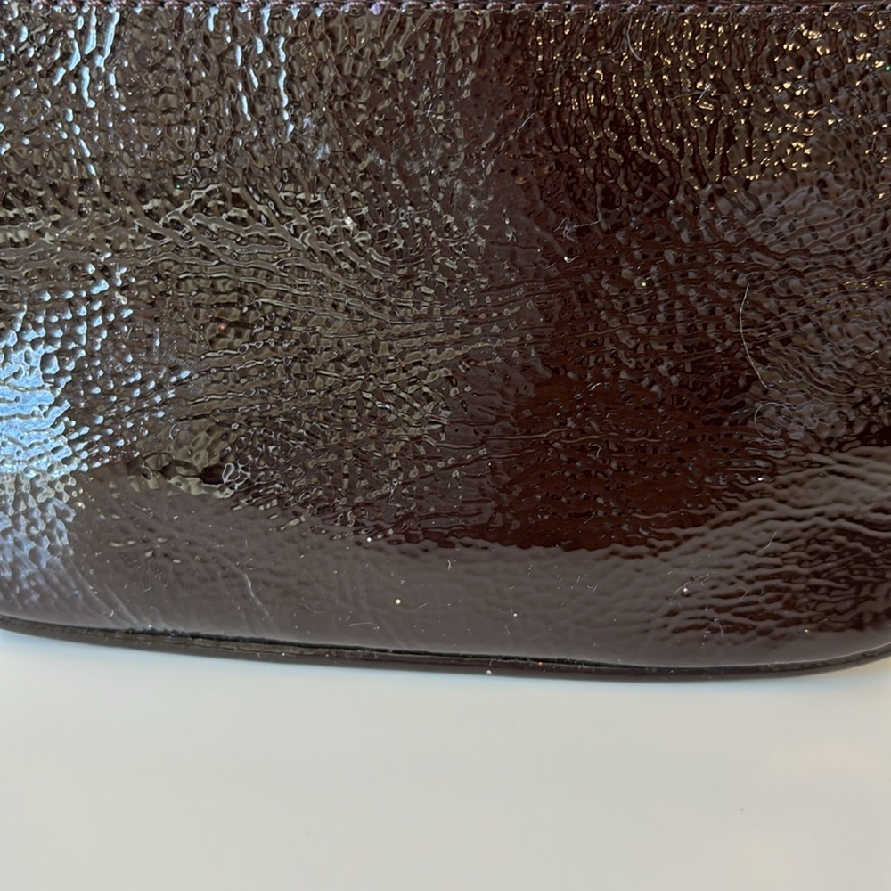 Coach | Patent Leather Wristlet in Mahogany - Picture 2 of 8